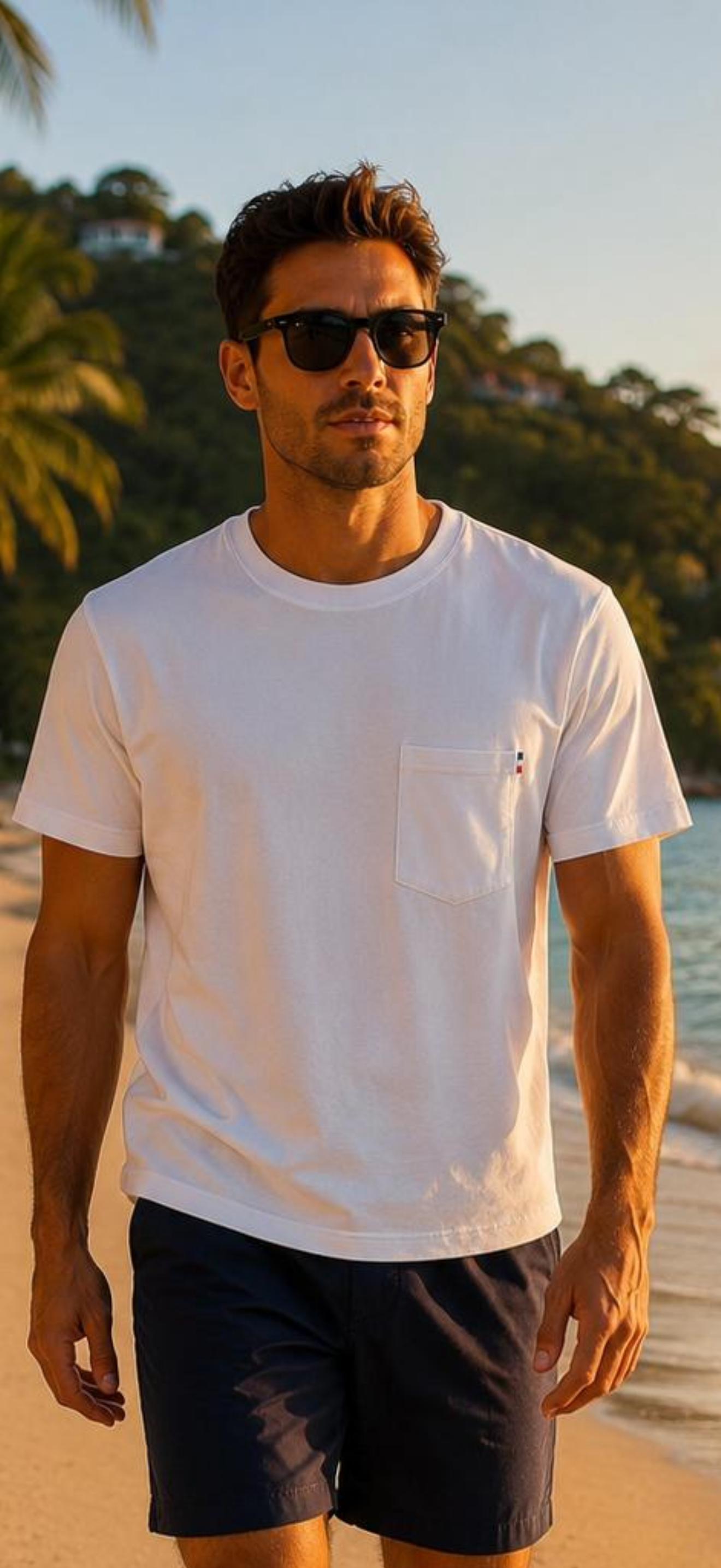 T-Shirt – Timeless Tropical Style 🇫🇷Frenchy Koh Samui Premium Pocket
