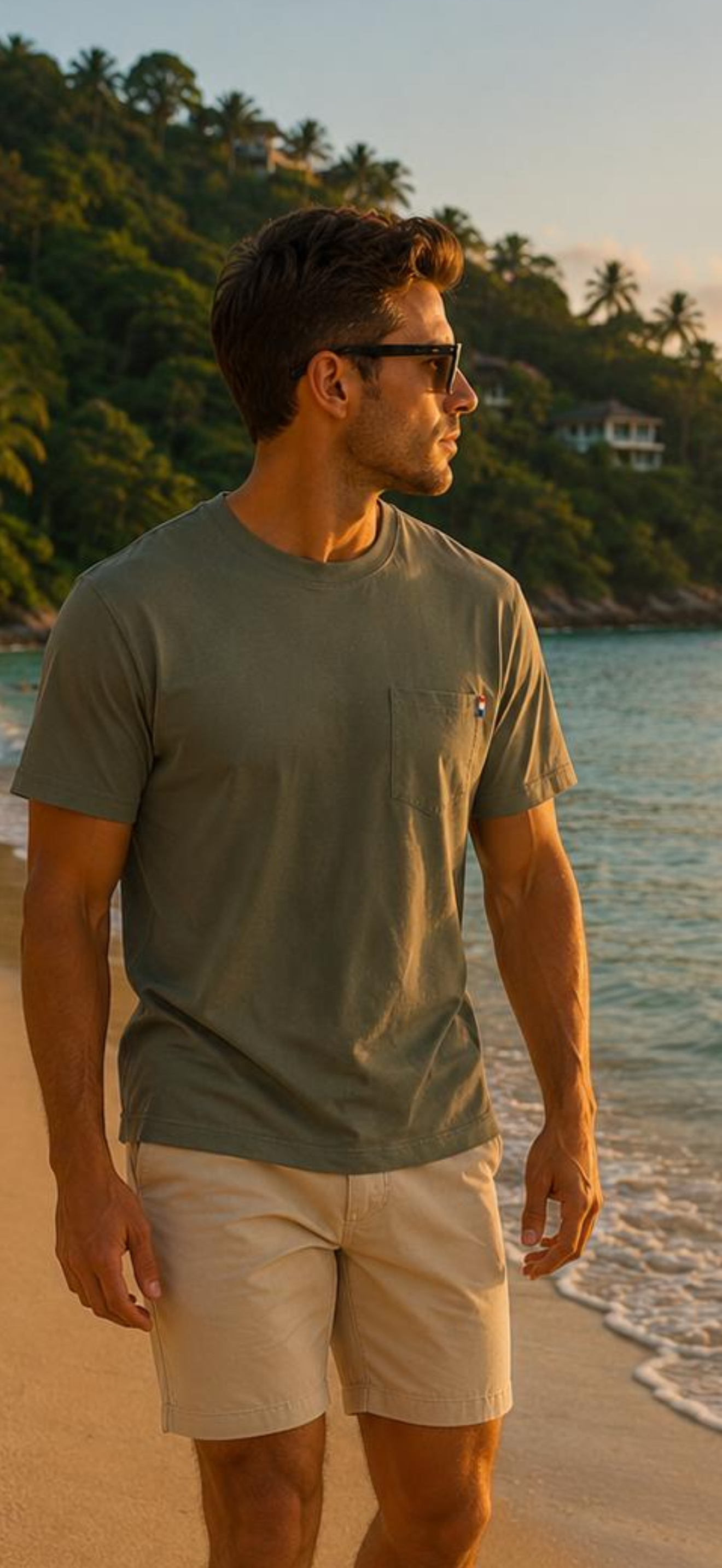T-Shirt – Timeless Tropical Style 🇫🇷Frenchy Koh Samui Premium Pocket