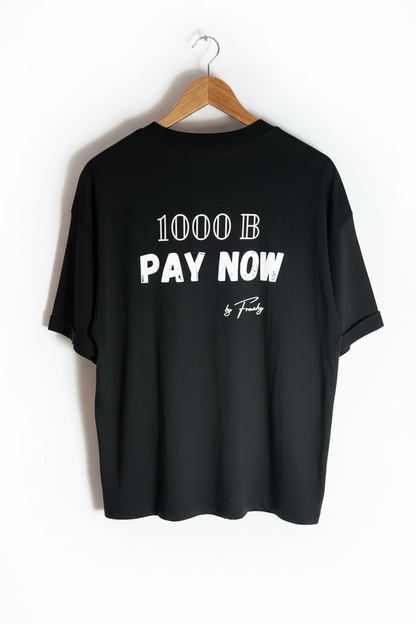 T-SHIRT Oversize  UNISEX Black / faded black / pink « 1000 BTH PAY NOW »❤️
