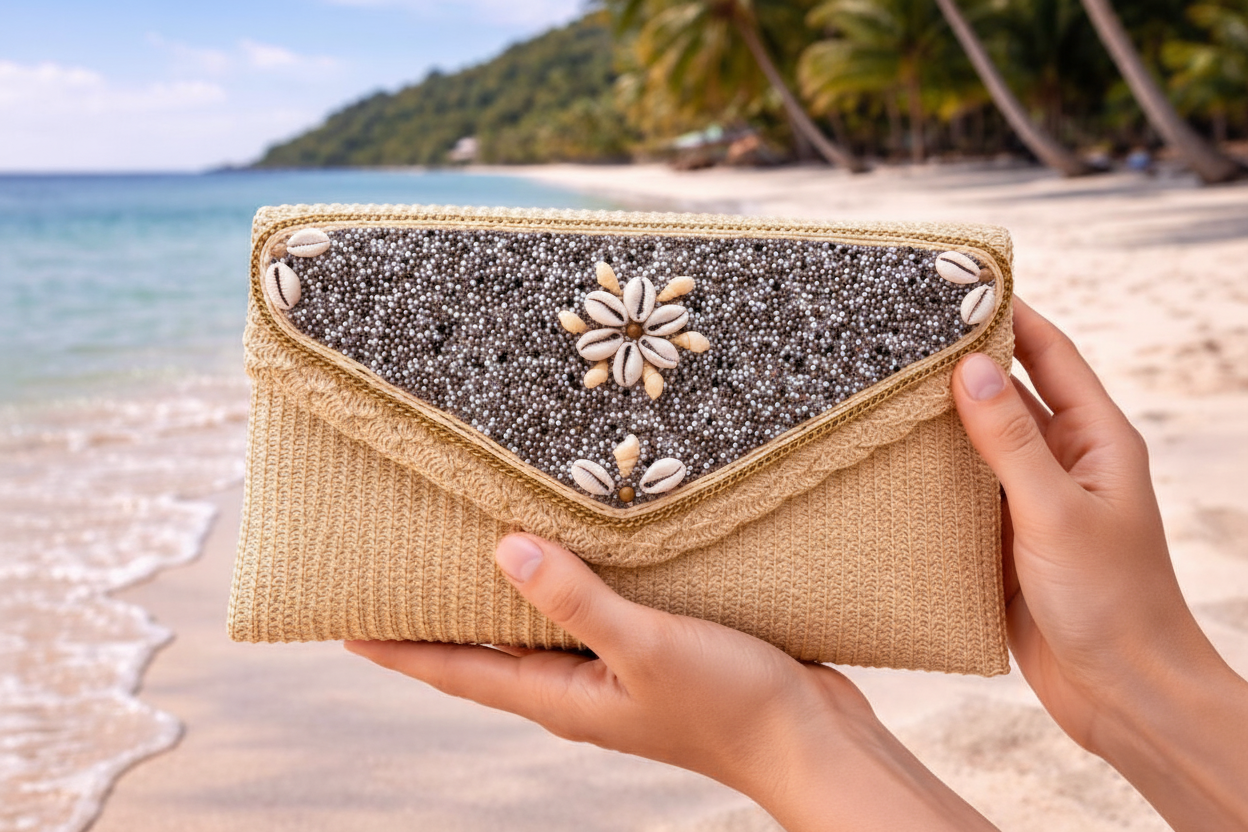 POUCH « ISLAND PEARL » 🐚