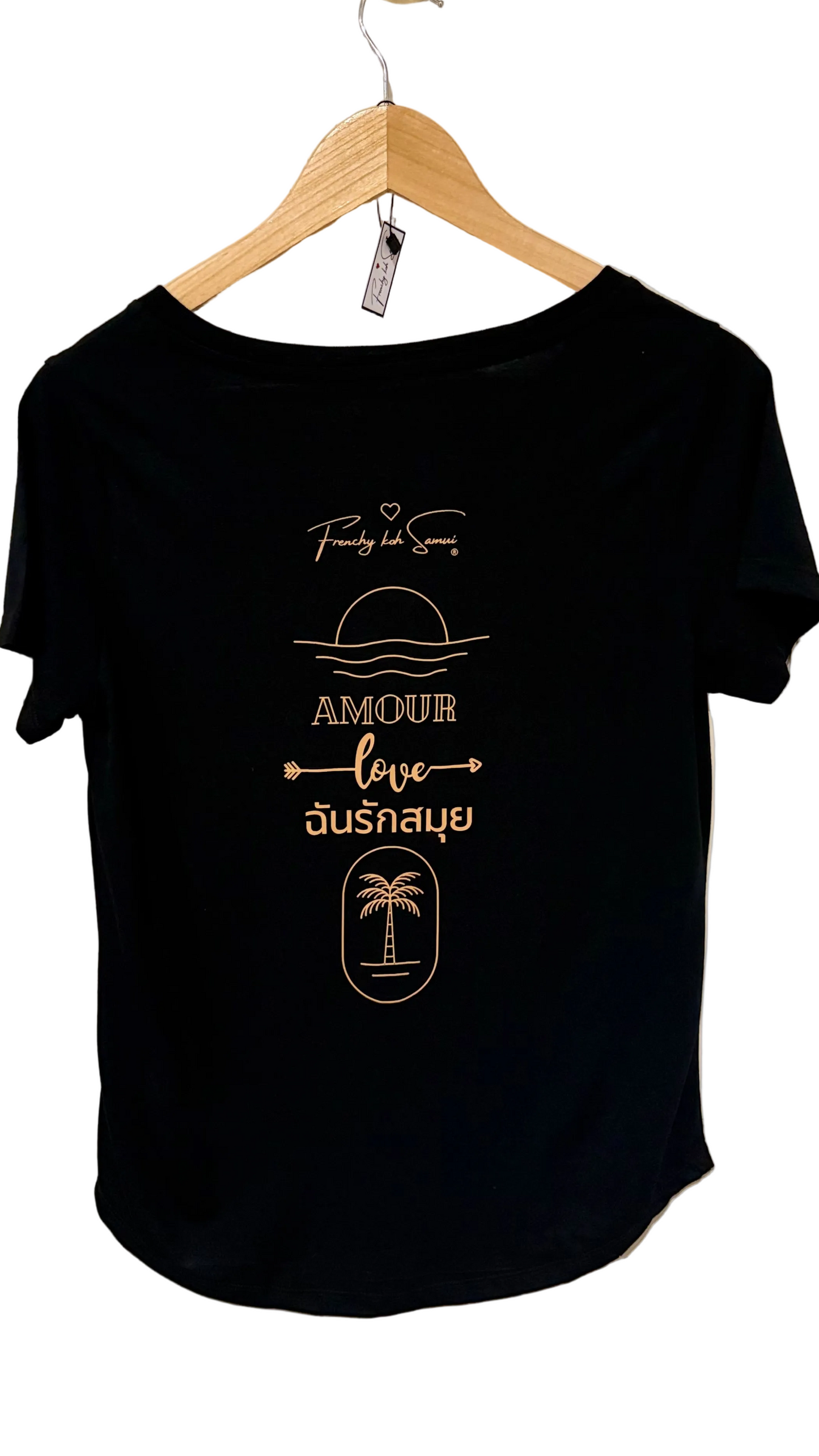 T-SHIRT Woman Black « I LOVE SAMUI »❤️